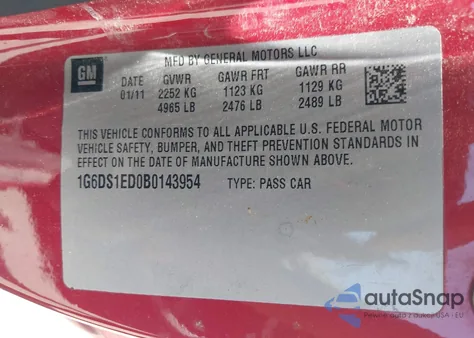 2011 Cadillac Cts Premium Collection from USA, damaged, VIN 1G6DS1ED0B0143954